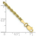 thumbnail image 2 of Solid 14K Yellow Gold 2.5mm Diamond-cut Rope with Lobster Lock Chain - 28", 2 of 4
