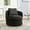 Dark Gray, variant on 360° Swivel Accent Chair, Upholstered Chenille Barrel Chair, Round Armchair Club Chair with Pillow, Comfy Single Sofa Reading Chair for Living Room, Green