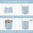 thumbnail image 6 of WarmHaven Cotton Rope Laundry Basket Hamper for Clothes Woven Storage Basket for Living Room Bedroom Boho Tall Rope Baskets for Blanket Toys Pillow Towels Baby Nursery Hamper Bin light blue, 6 of 7