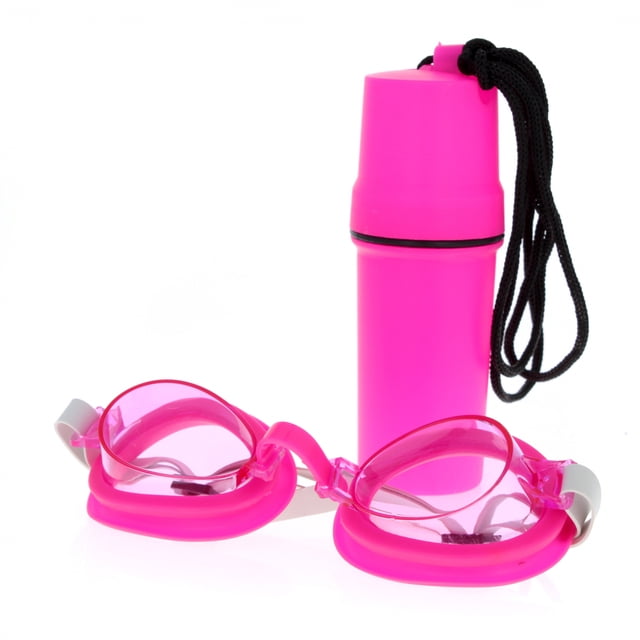 Kidplokio Kids Swimming Goggles Childrens Swim Mask Carry Case Pink