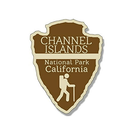 Arrowhead Shaped CHANNEL ISLANDS National Park Sticker (rv hike california (Best Channel Island For Hiking)