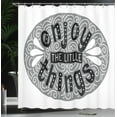 thumbnail image 4 of Ambesonne Saying Shower Curtain, Expression Lettering, 69"Wx84"L, Grey Black and White, 4 of 5