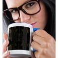 thumbnail image 2 of 3drose, Design of a Butterfly on a Glass Window, 11oz Two-tone Blue Mug, 2 of 6