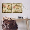 thumbnail image 2 of Stupell Industries Vintage French Floral with Script Botanical & Floral Painting Gold Floater Framed Canvas Art Print Wall Art, 25 x 25, Set of 2, 2 of 9