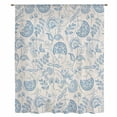 thumbnail image 2 of Blue Spring Floral Sheer Curtains 72 Inches Long, Farmhouse Botanical Vintage Light Filering Curtains, Breathable Simi Curtain Privacy Drapes for Living Room Bedroom Lightweight Window Treatment, 2 of 9