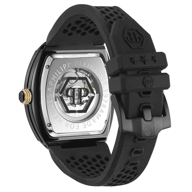 Philipp Plein $keleton Crystal Automatic Black Silicone
