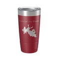 thumbnail image 1 of Lake of the Pines Map Tumbler Travel Mug Insulated Laser Engraved Coffee Cup California 20 oz Maroon, 1 of 1