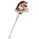 thumbnail image 4 of Caballo de peluche HollyHome Outdoor con ruedas de madera de 36 pulgadas, 4 of 9