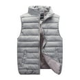 thumbnail image 2 of UPPADA Women's Quilted Puffer Vest Plus Size Sleeveless Lightweight Zip up Jacket Winter Warm Coat Outerwear Women's Crop Puffer Vest Winter Zip up Lightweight Sleeveless Gray,M, 2 of 4