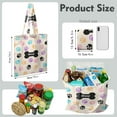 thumbnail image 2 of Whimsical Dog Canvas Tote – Playful Puppy and Paw Print Design Reusable Shopping Bag, 2 of 7