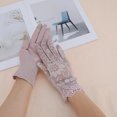 thumbnail image 4 of Ofertas Únicas 1 Par de Guantes de Encaje con Lazo para Protección Solar Morado, 4 of 5