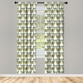 thumbnail image 5 of Ambesonne Mardi Gras Window Curtains, Pattern, Each 28" W x 63" L, Purple Green Yellow, 5 of 5
