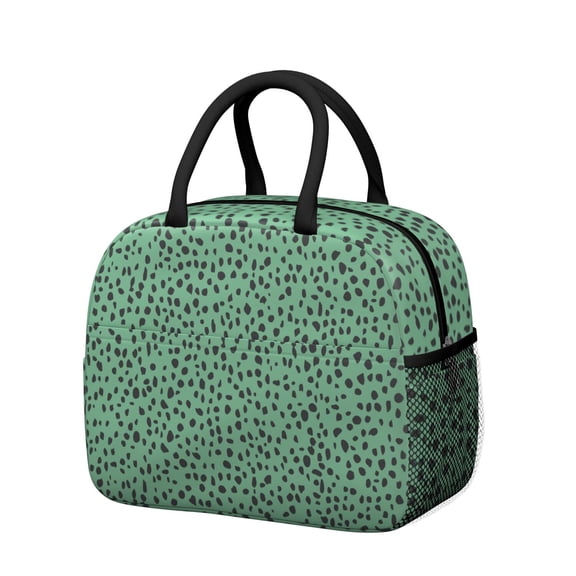 Insulated Lunch Bag for Women, Floral Print Oxford Fabric Lunch Box, Leakproof Thermal Cooler Tote for Work, School & Picnic, Leopard Animal Print