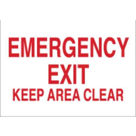 Brady Emergency Exit Sign