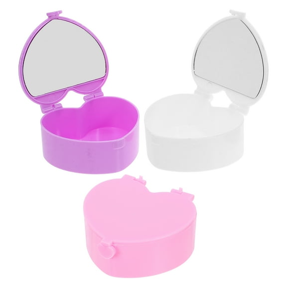 WORGEOUS 3 Pcs Girls Jewelry Box Travel Girl Child 9.20X8.00X3.70CM