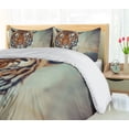 thumbnail image 5 of Ambesonne Tiger Duvet Cover Set, Large Calm Wild Cat Blur, 2-Calking, Orange Multicolor, 5 of 7