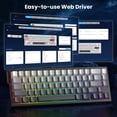 thumbnail image 5 of ATTACK SHARK X68 HE Rapid Trigger Keyboard Magnetic Switch with C01PRO Coiled Cable, 60% Wired 8KHz Magnetic Keyboard With 0.01mm RT Accuracy, Support RT/Snap Tap/DKS/MT/TGL, 5 of 9