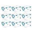 thumbnail image 1 of Sterilite 120-Qt Clear Plastic Wheeled Storage Bin w/ Gasket Latch Lid, 9 Pack, 1 of 10