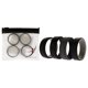 thumbnail image 1 of Juego de anillos de boda de silicona de 2 capas - Negro de ROQ para hombre - Anillo de 4 x 14 mm, 1 of 1