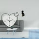 thumbnail image 2 of Reloj de pared,Reloj de pared acrílico para oficina en casa,sin tictac,Figura de escritorio,Estatua de gato,linda estantería,escritorio,decoración del hogar,Figura decorativa creativa para, 2 of 8