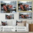 thumbnail image 4 of Designart "Crayfish Monochrome horizon Photography II" Animals Floater Framed Canvas Print, 4 of 7