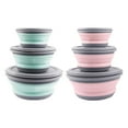 thumbnail image 4 of 3Pcs Folding Camping Bowl Set Portable Silicone Kitchen Containers for Travel Outdoor Camping, 4 of 8