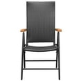 thumbnail image 3 of vidaXL 5 Piece Garden Dining Set Black and Brown, 3 of 8
