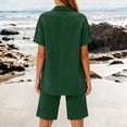 thumbnail image 6 of Enjoytime Summer Sets for Women Lapel Short Sleeve Shirts with Shorts 2 Piece Outfits Casual Travel Plus Size Matching Set, 6 of 8