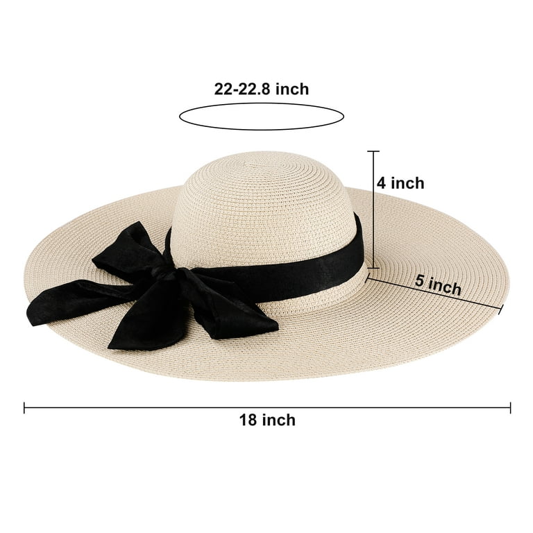 Coxeer Wide Brim Sun Hats Summer Beach Hat Outdoor Foldable Straw