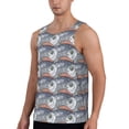 thumbnail image 2 of Gukieu sparus aurata Print Men's Quick Dry Fitness Vest, Round Neck Sleeveless Fitness Bodybuilding Top-XX-Large, 2 of 7