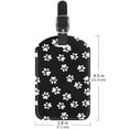 thumbnail image 6 of Square 2Pack PU Leather Paw Cruise Luggage Tag with Privacy Cover and Name ID Tag for Travel Handbags Backpacks Luggage Tags, 6 of 6