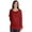 Maroon, variant on Inkmeso Solid Raglan Full Sleeve T-shirt For Women Scoop Neck Baseball Tee Casual Tops