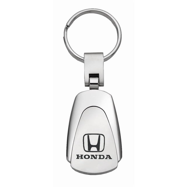 Automotive Gold Key Chain KC3.HON Honda; Teardrop; Chrome; Stainless Steel