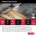 thumbnail image 4 of DELTA Lorelai 30 Workstation Kitchen SinkDrop-In Top Mount16 GaugeStainless Steel Single Bowl withWorkFlow Ledge and Accessories, 4 of 15