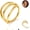 14k Gold Plated-Triple Hoop, variant on Triple/Double Hoop Nose Ring - G23 Titanium Septum Rings 16G/18G/20G CZ Nose Piercings Jewelry Conch Helix Daith Rook Tragus Cartilage Earring Hinged Nostril Piercing Gold/Black/Silver