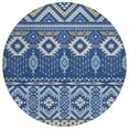 thumbnail image 2 of Addison Rugs Chantille Indoor/Outdoor Transitional Aztec Navy Machine Washable Round Rug, 8' x 8', 2 of 7