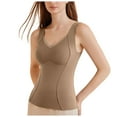 thumbnail image 4 of Mepaouo Sleeveless Thermal Tank Top for Women Sweetheart Neck Fleece Camisole Warm Base Layer(Coffee,2XL), 4 of 7