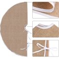 thumbnail image 3 of 59 Inch Linen Burlap Christmas Tree Skirt Large Round, 3 of 5