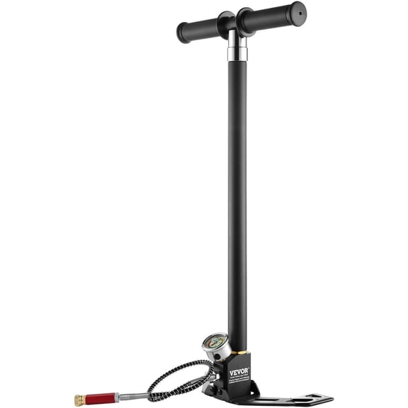 High Pressure PCP Pump 4500PSI, 4-Stage Hand Pump with Filter & Gauge, for Air Rifle, Scuba, Paintball, Tire Inflation – Durable Stainless Steel
