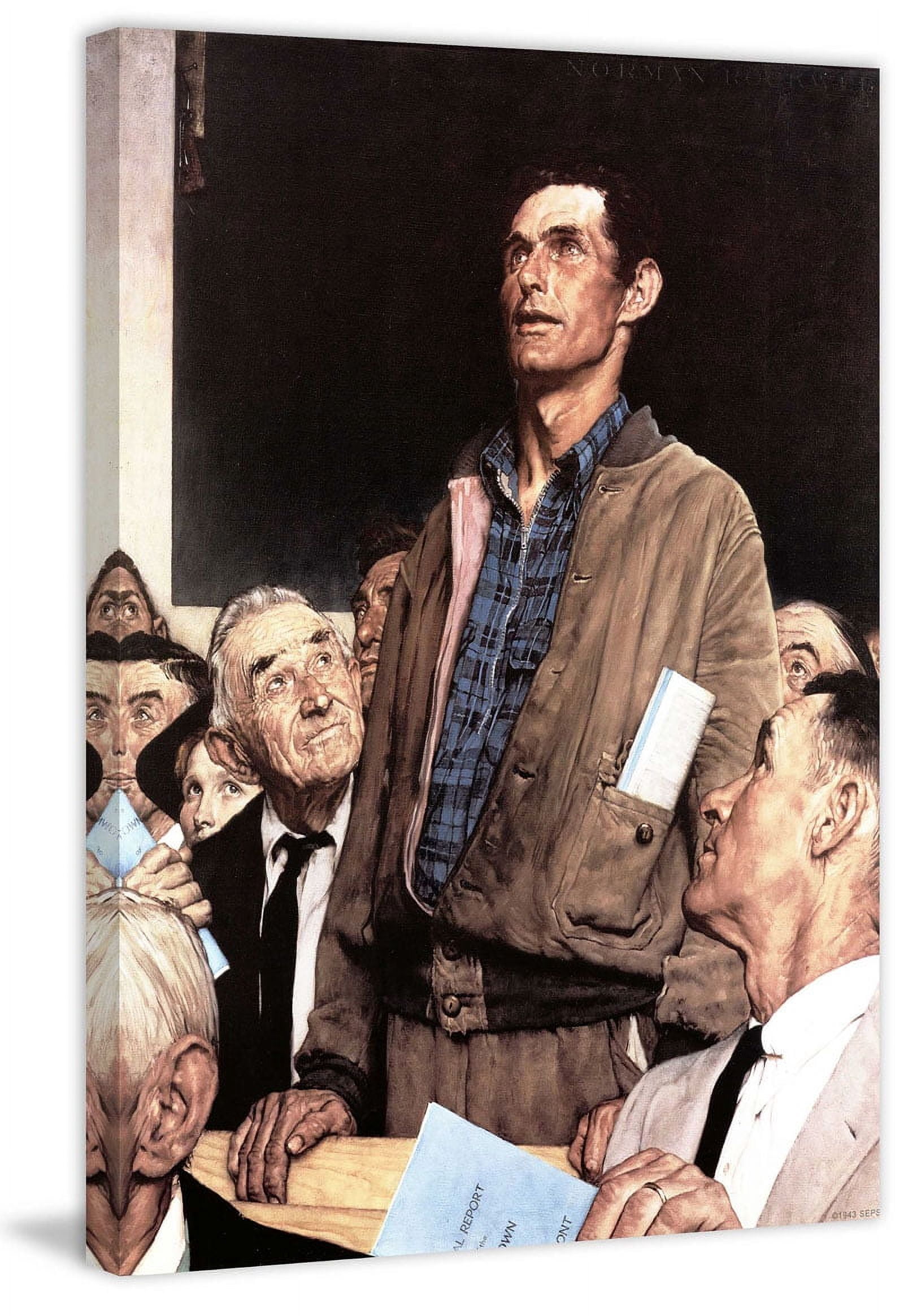 Marmont Hill "Freedom Of Speech" by Norman Rockwell Painting Print on Canvas