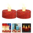 thumbnail image 1 of Mobutofu 12 Pcs Bougies Piliers à DEL Rouges en Plastique Élégantes pour Bars Cafés, 1 of 4