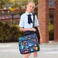 thumbnail image 3 of 3 Ring Zipper Binder with Shoulder Strap Waterproof Trapper Keeper 2 Inch D-Ring 500 Sheets Capacity Different Fish and Seaweed, 3 of 8