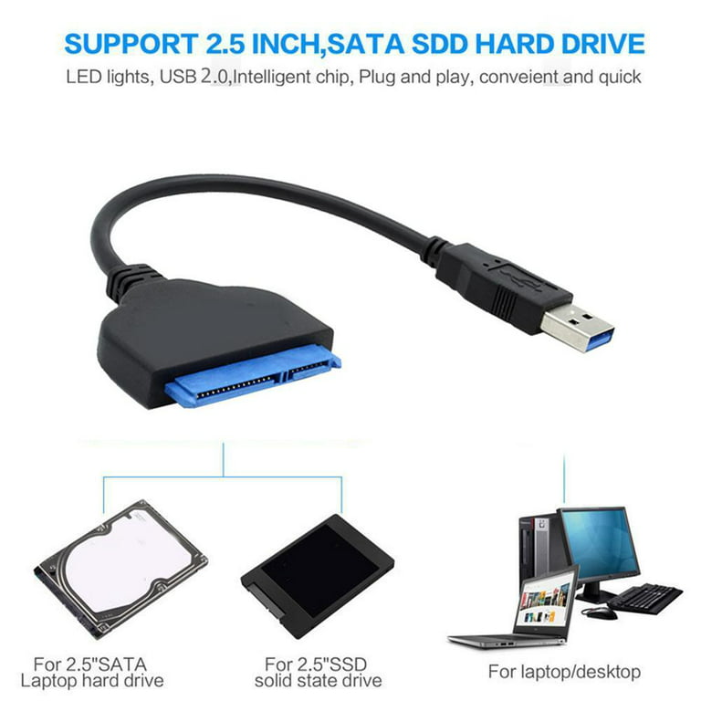 Black.Friday SATA to USB 3.0, SATA III Cable Hard Drive Adapter Converter  for Universal 2.5/3.5 SATA HDD/SSD Hard Drive Disk and SATA Optical 