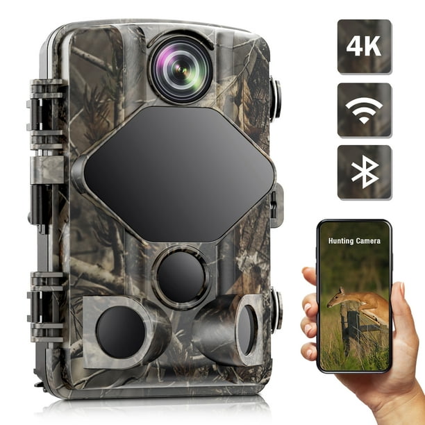 TOGUARD WiFi Bluetooth Trail Camera 4K 24MP Game Hunting Camera 3 PIR