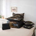 thumbnail image 5 of Feelyou Brown Bear Bedding Comforter Set 7pcs for Men, Woodland Wildlife King Bedding Sets, Rustic Lake House Reversible Bed Sheets, Microfiber Bedroom Decor, 3pcs, 5 of 7