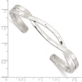 thumbnail image 5 of Auriga Fine Jewelry 925 Sterling Silver Hammered Criss Cross Cuff Bangle 7.5inch for Women, 5 of 6