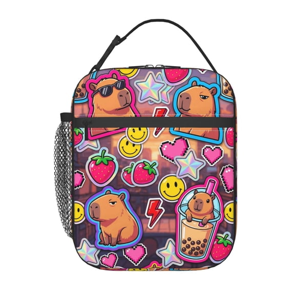 Capybara Lunch Bag Insulated Lunch Box, Reusable High Capacity Thermal Tote, Leakproof Cooler Bag For Women Men, Work Travel Picnic Office Outdoors