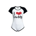 thumbnail image 5 of CutiePlusU Cotton Button Crotch Bodysuit Onesie Pajamas Classics Romper - Love Red+Black XS, 5 of 7