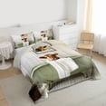 thumbnail image 3 of Homewish Boys Girls Farmhouse Highland Cow 3 Pieces Queen Comforter Set,Green Brown Ultra Soft Bedding Sets,Animal Take A Bath Bedding Comforter Set Breathable,Microfiber Bedroom Decor, 3 of 8