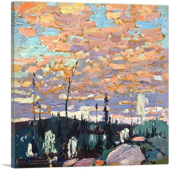 ARTCANVAS Wild Cherries Spring 1915 Canvas Art Print by Tom Thomson - Size: 36" x 36" (0.75" Deep)